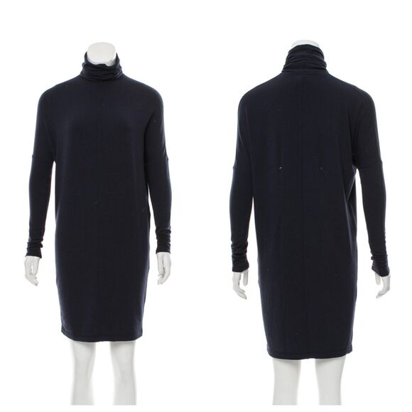 Kit & Ace Doublestacked Turtleneck Dress Laidback Brushed Navy Size 6 Pullover - Picture 3 of 7